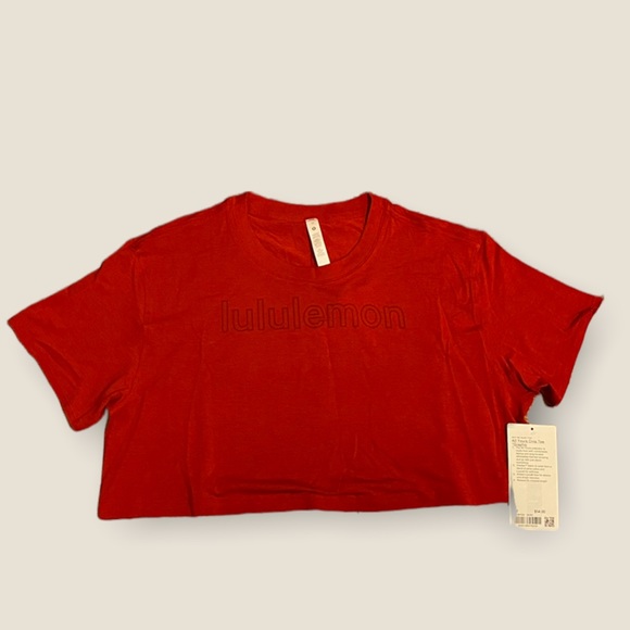 lululemon athletica Tops - Lululemon Logo Cropped Baby Tee